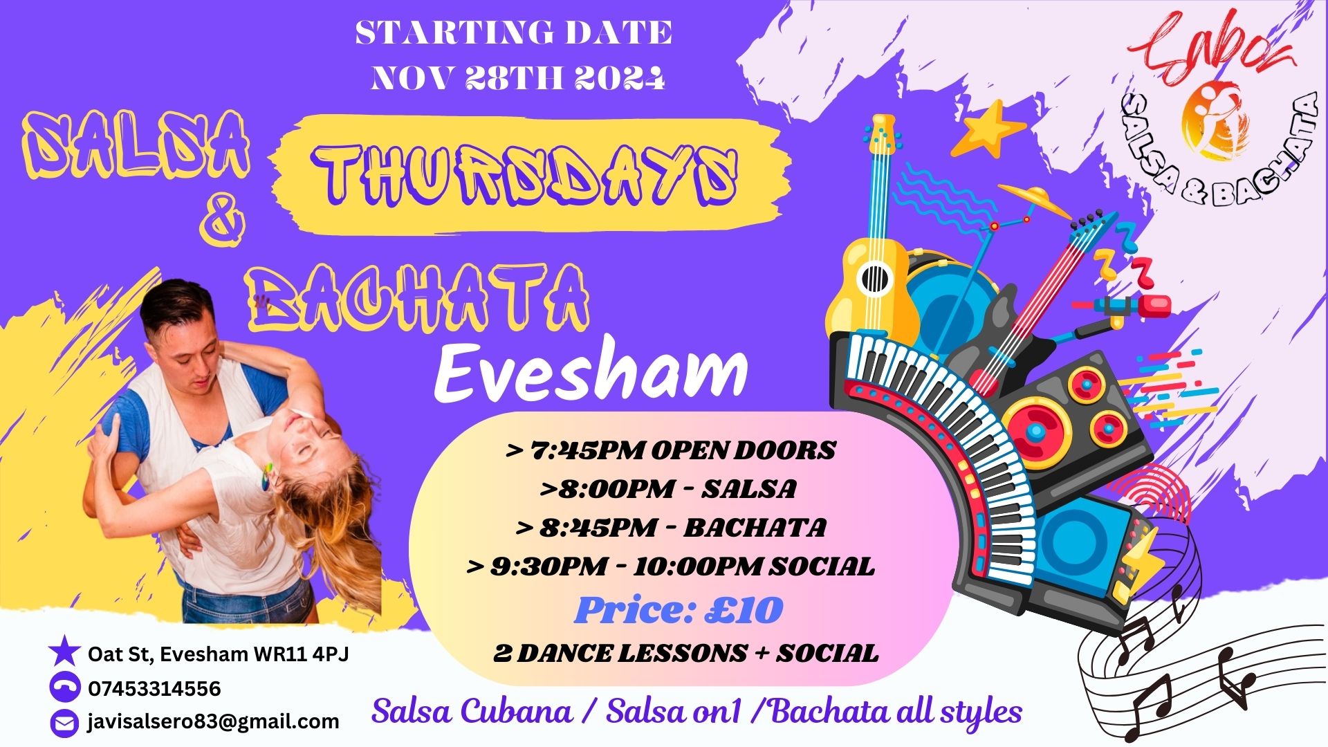 Facebook Thursday Salsa Evesham